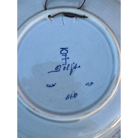 Delft Blue Floral Decorative Plates Set Of 3 Marked 1960s 1970s Ceramic READ - Picture 6 of 16